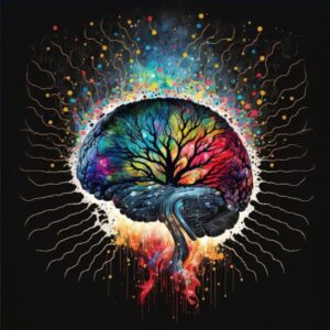 Illustration of a brain, symbolizing memory improvement through hypnosis.